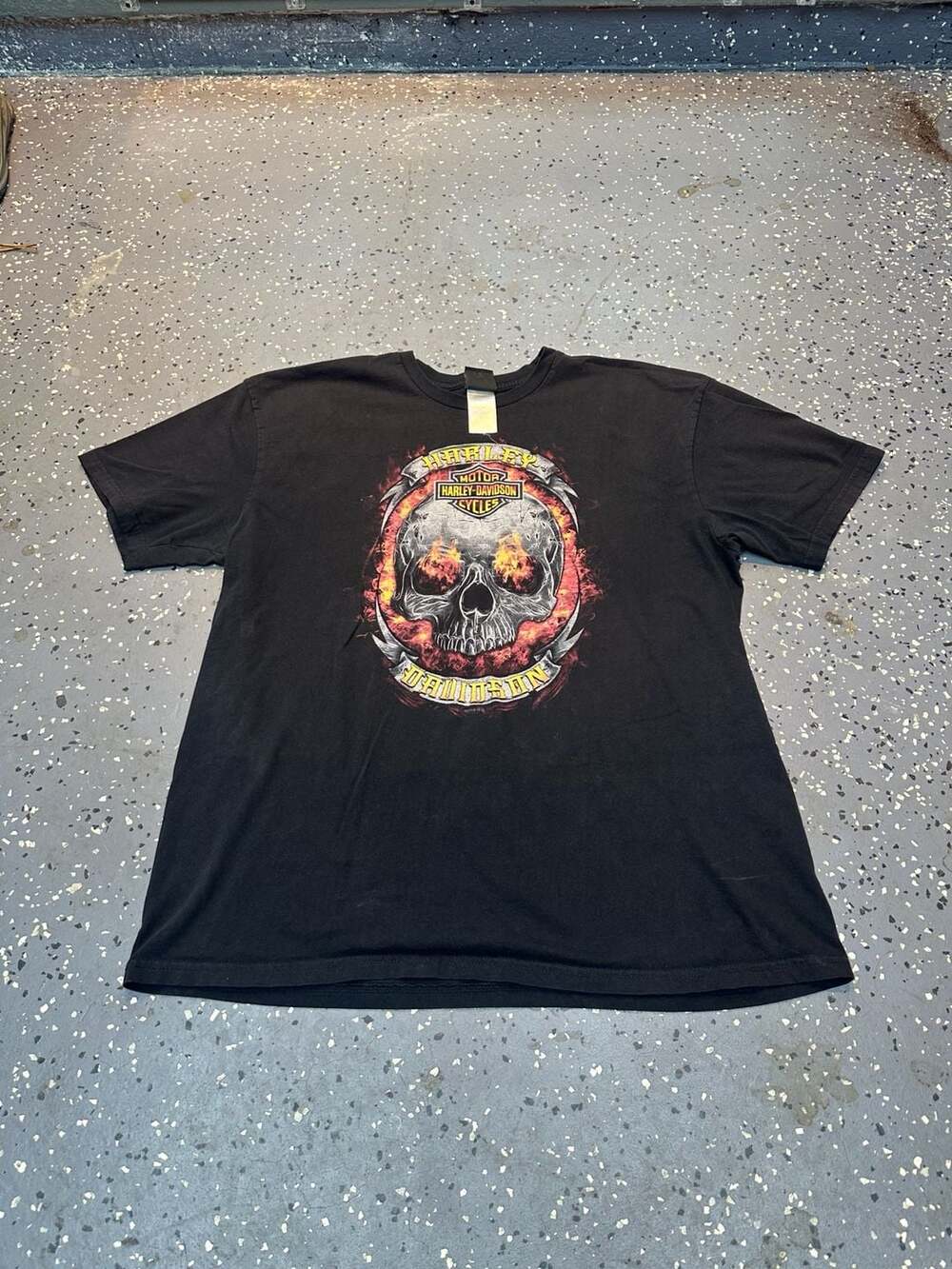 Harley-Davidson Las Vegas Nevada Flaming Skull Graphic T-Shirt